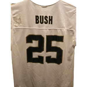 Reebok Reggie Bush New Orleans Saints #25 White Jersey Men’s L W/ smudge on back